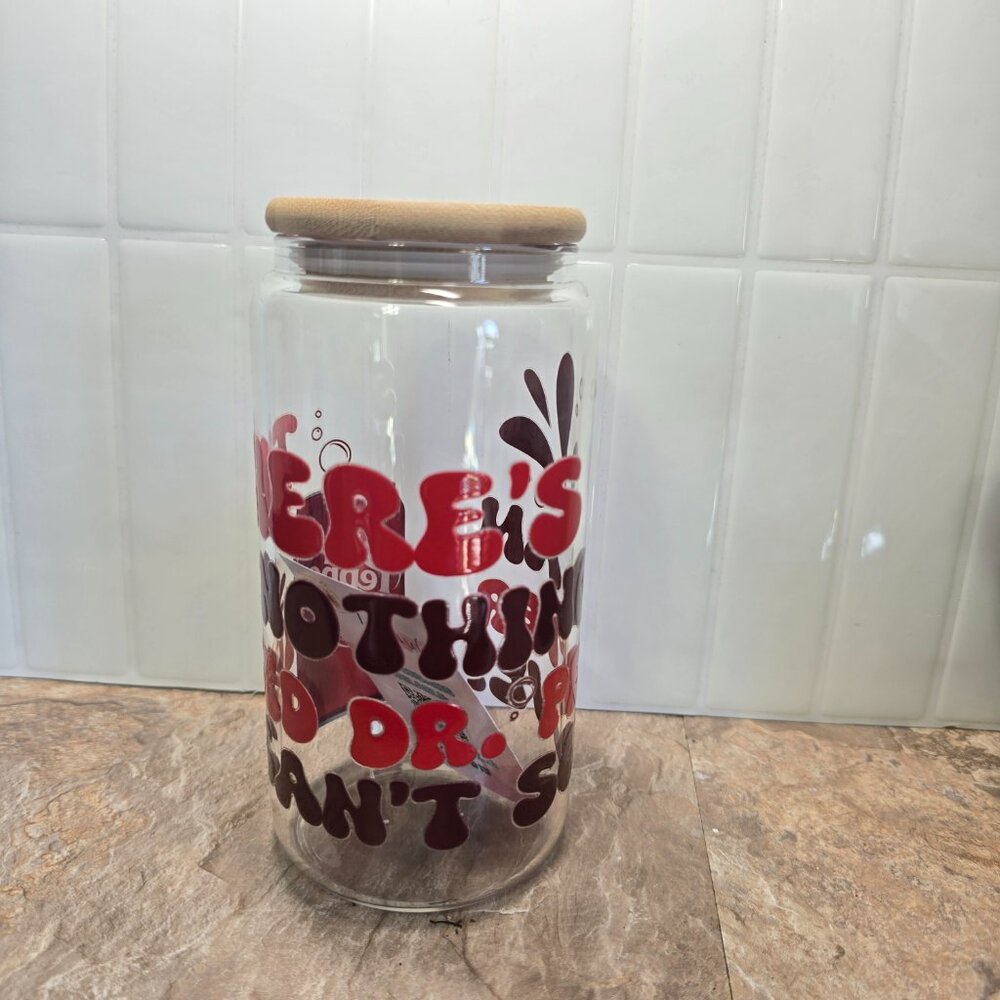 Dr Pepper Tumbler Glass Cup 16oz - Picture 3 of 4